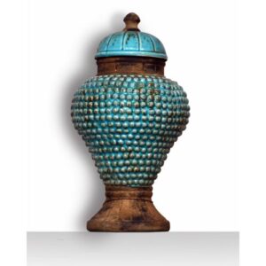 Jarrón con tapa "Blue Terra"