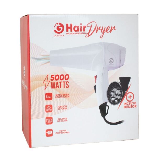 Secador de Cabello Goldtech 5000w c/difusor - Image 2