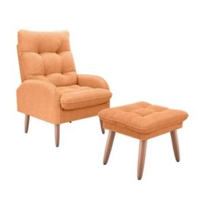 Poltrona + Puff Mostaza F493 Nantes
